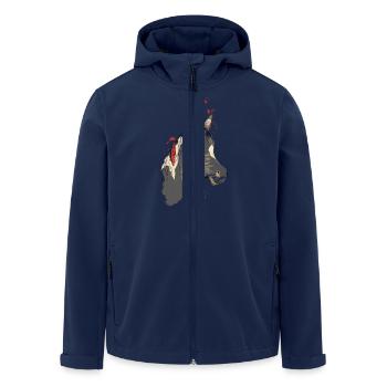 PFERD - INDIANER - REITEN - WESTERN - ENGLISCH - Recycelte Männer Softshell-Jacke von Stanley/Stella - Navy - Vorne - AI Model Male 185 light (185cm)