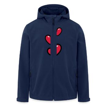 Herzen/Hearts - Recycelte Männer Softshell-Jacke von Stanley/Stella - Navy - Vorne - AI Model Male 185 light (185cm)