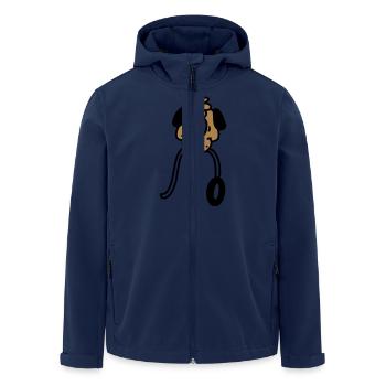will Gassi gehen - Recycelte Männer Softshell-Jacke von Stanley/Stella - Navy - Vorne - AI Model Male 185 light (185cm)