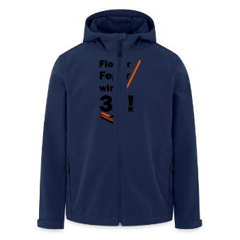 Brisk broom sweeper 30 - Men’s Recycled Softshell Jacket by Stanley/Stella - navy - Front - AI Model Male 185 light (185cm)