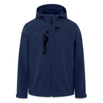 357 Gewehr Pistole Revolver Schädel Tod Kopf - Recycelte Männer Softshell-Jacke von Stanley/Stella - Navy - Vorne - AI Model Male 185 light (185cm)