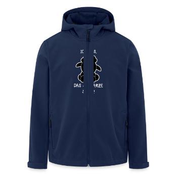 Das schwarze Schaf - Recycelte Männer Softshell-Jacke von Stanley/Stella - Navy - Vorne - AI Model Male 185 light (185cm)