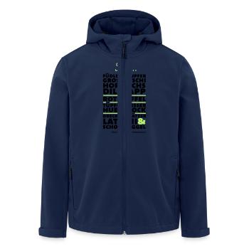 Alemannische Zurechtweisung - Recycelte Männer Softshell-Jacke von Stanley/Stella - Navy - Vorne - AI Model Male 185 light (185cm)