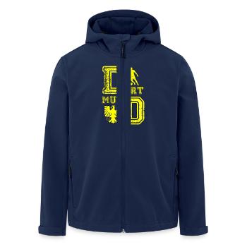 dortmund - Men’s Recycled Softshell Jacket by Stanley/Stella - navy - Front - AI Model Male 185 light (185cm)