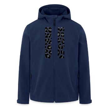 Smartphone_Leopard_V1 - Men’s Recycled Softshell Jacket by Stanley/Stella - navy - Front - AI Model Male 185 light (185cm)