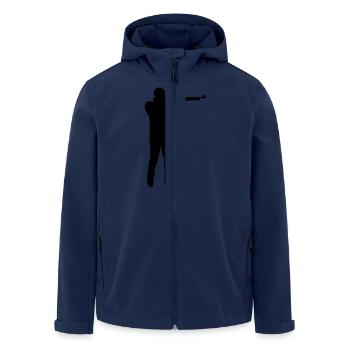 Sports shooting - Men’s Recycled Softshell Jacket by Stanley/Stella - navy - Front - AI Model Male 185 light (185cm)