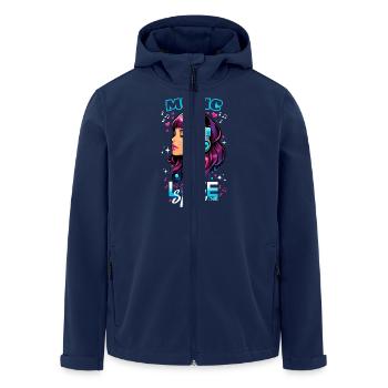Love music - music fan - Love frequency - Men’s Recycled Softshell Jacket by Stanley/Stella - navy - Front - AI Model Male 185 light (185cm)