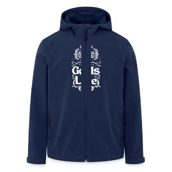 God Is Love Jesus Christ Faith Hope Spru - Men’s Recycled Softshell Jacket by Stanley/Stella - navy - Front - AI Model Male 185 light (185cm)