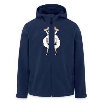 Sheep Sunglasses Party Sheep Lamb Cute Cool - Men’s Recycled Softshell Jacket by Stanley/Stella - navy - Front - AI Model Male 185 light (185cm)
