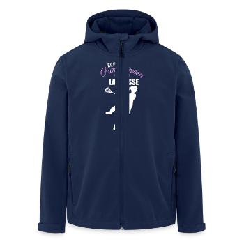 Echte Prinzessinnen spielen Lacrosse - Recycelte Männer Softshell-Jacke von Stanley/Stella - Navy - Vorne - AI Model Male 185 light (185cm)