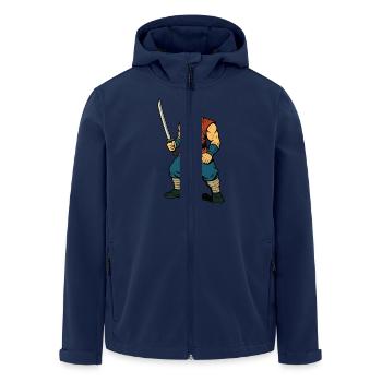 Japon Guerrier Samouraï - Veste softshell homme en polyester recyclé Stanley/Stella - marine - Devant - AI Model Male 185 light (185cm)