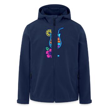 cocktail - Men’s Recycled Softshell Jacket by Stanley/Stella - navy - Front - AI Model Male 185 light (185cm)