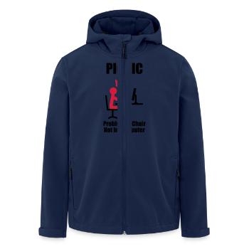 PICNIC - Problem in Chair, not in Computer - - Veste softshell homme en polyester recyclé Stanley/Stella - marine - Devant - AI Model Male 185 light (185cm)
