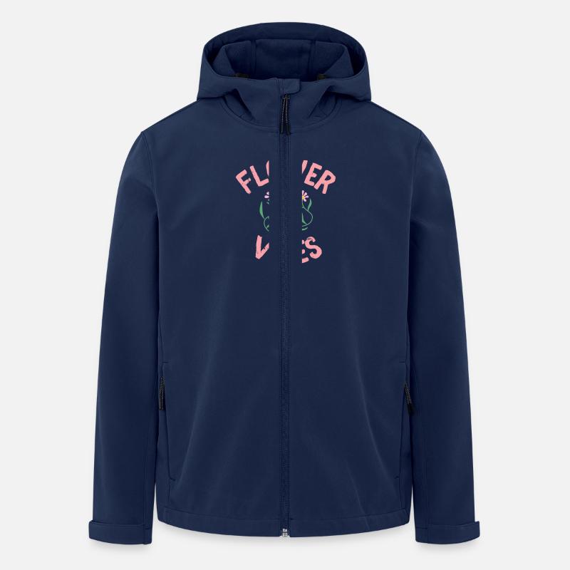 Flower Vibes - Recycelte Männer Softshell-Jacke von Stanley/Stella - Navy