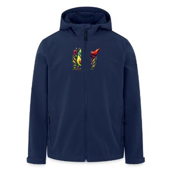 Avocado-Rächer mit Power-Punch - Recycelte Männer Softshell-Jacke von Stanley/Stella - Navy - Vorne - AI Model Male 185 light (185cm)