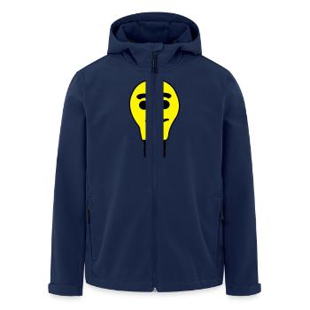 glühbirne - Recycelte Männer Softshell-Jacke von Stanley/Stella - Navy - Vorne - AI Model Male 185 light (185cm)