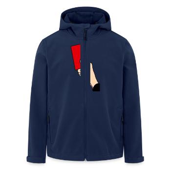 Rote Karte - Recycelte Männer Softshell-Jacke von Stanley/Stella - Navy - Vorne - AI Model Male 185 light (185cm)