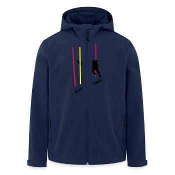 Agility Junkie_2_cb - Recycelte Männer Softshell-Jacke von Stanley/Stella - Navy - Vorne - AI Model Male 185 light (185cm)