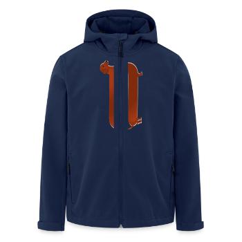 dachshund - Men’s Recycled Softshell Jacket by Stanley/Stella - navy - Front - AI Model Male 185 light (185cm)