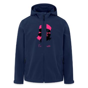 An owl / / Frosteule - Men’s Recycled Softshell Jacket by Stanley/Stella - navy - Front - AI Model Male 185 light (185cm)