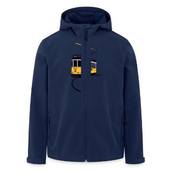 Electrico de Lisboa - Recycelte Männer Softshell-Jacke von Stanley/Stella - Navy - Vorne - AI Model Male 185 light (185cm)