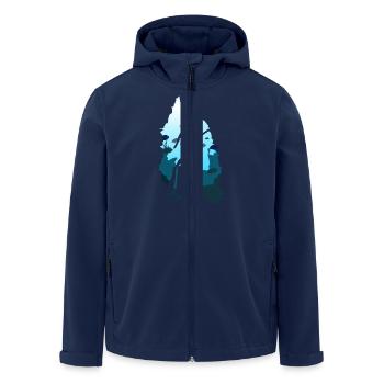 plongee - Veste softshell homme en polyester recyclé Stanley/Stella - marine - Devant - AI Model Male 185 light (185cm)