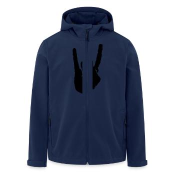 symbol of rock - Recycelte Männer Softshell-Jacke von Stanley/Stella - Navy - Vorne - AI Model Male 185 light (185cm)