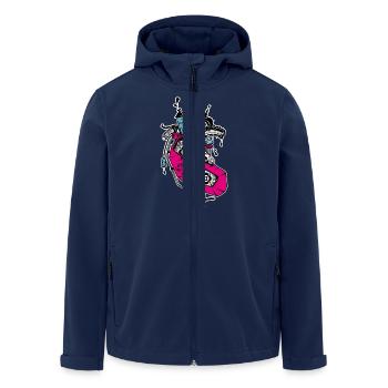 Wheel heart - Men’s Recycled Softshell Jacket by Stanley/Stella - navy - Front - AI Model Male 185 light (185cm)