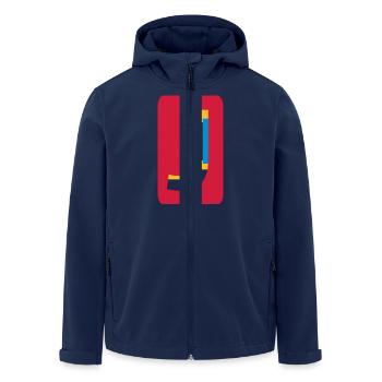 Letter J - Men’s Recycled Softshell Jacket by Stanley/Stella - navy - Front - AI Model Male 185 light (185cm)