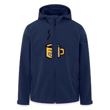 offee kawaii anime smile - Men’s Recycled Softshell Jacket by Stanley/Stella - navy - Front - AI Model Male 185 light (185cm)
