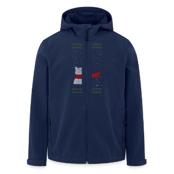 Strickkätzchen (weiß) - Recycelte Männer Softshell-Jacke von Stanley/Stella - Navy - Vorne - AI Model Male 185 light (185cm)