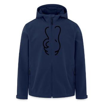 peace_comic_hand_01 - Recycelte Männer Softshell-Jacke von Stanley/Stella - Navy - Vorne - AI Model Male 185 light (185cm)