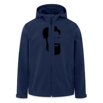 Hipster Vollbart beard bart Mann Männer - Recycelte Männer Softshell-Jacke von Stanley/Stella - Navy - Vorne - AI Model Male 185 light (185cm)
