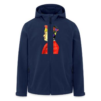 Federico da Montefeltro - Veste softshell homme en polyester recyclé Stanley/Stella - marine - Devant - AI Model Male 185 light (185cm)
