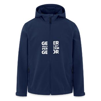 Musiker Geigen Spieler Geiger Violine Violinist - Recycelte Männer Softshell-Jacke von Stanley/Stella - Navy - Vorne - AI Model Male 185 light (185cm)