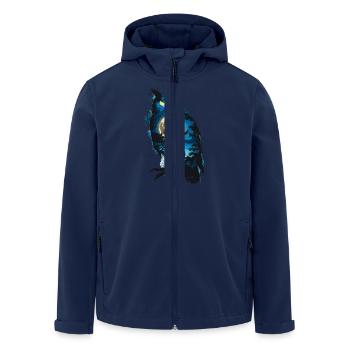 Niedliche Eule als Zauberer für einen Eulen Fans - Recycelte Männer Softshell-Jacke von Stanley/Stella - Navy - Vorne - AI Model Male 185 light (185cm)