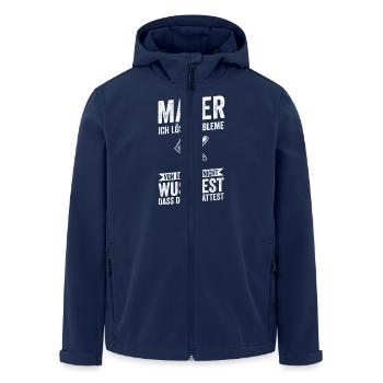 Malermeister Malergeselle Maler - Recycelte Männer Softshell-Jacke von Stanley/Stella - Navy - Vorne - AI Model Male 185 light (185cm)