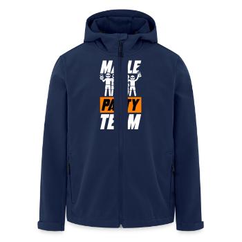 Malle Party Team - Recycelte Männer Softshell-Jacke von Stanley/Stella - Navy - Vorne - AI Model Male 185 light (185cm)