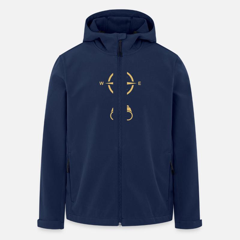 Compass Design - Men’s Recycled Softshell Jacket by Stanley/Stella - navy