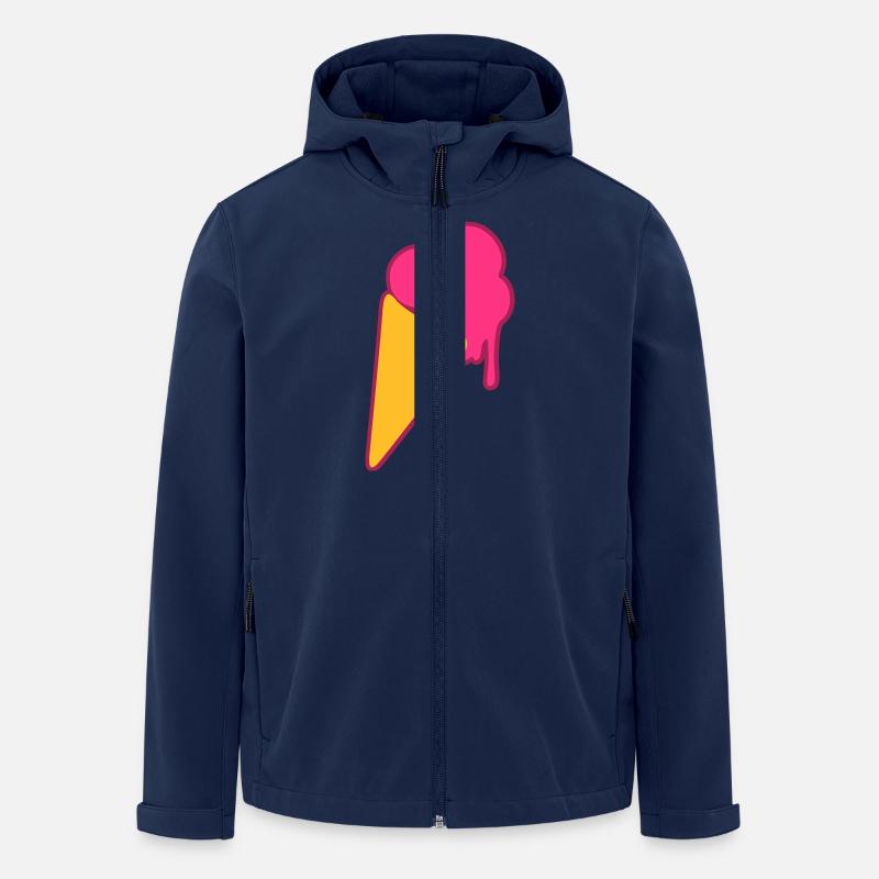 eis, Eiskrem, waffel, Sommer - Veste softshell homme en polyester recyclé Stanley/Stella - marine