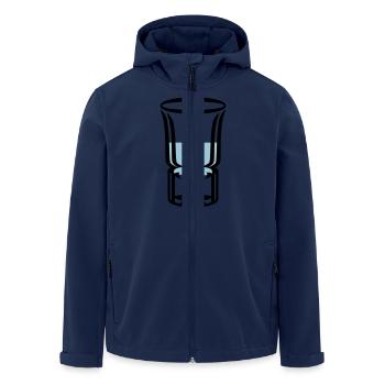 Schnapsglas / shot glass (2c) - Recycelte Männer Softshell-Jacke von Stanley/Stella - Navy - Vorne - AI Model Male 185 light (185cm)