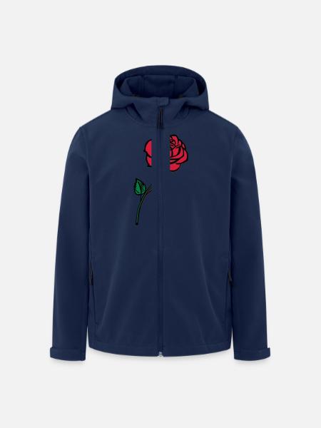rose_002 - Veste softshell homme en polyester recyclé Stanley/Stella - marine