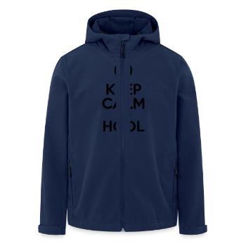 Keep Calm and HODL, Meme, Bitcoin - Men’s Recycled Softshell Jacket by Stanley/Stella - navy - Front - AI Model Male 185 light (185cm)