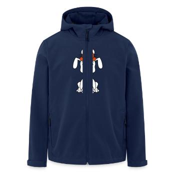 Hund Katze Zwei Freunde Team Kätzchen 2 Duo Crew - Recycelte Männer Softshell-Jacke von Stanley/Stella - Navy - Vorne - AI Model Male 185 light (185cm)
