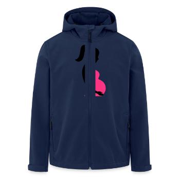 Schwangere Silhouette - Recycelte Männer Softshell-Jacke von Stanley/Stella - Navy - Vorne - AI Model Male 185 light (185cm)