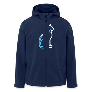 pet symbol pet - Men’s Recycled Softshell Jacket by Stanley/Stella - navy - Front - AI Model Male 185 light (185cm)
