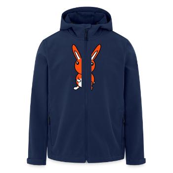 Bunny Funny Face Grimace Silly Funny Smile - Men’s Recycled Softshell Jacket by Stanley/Stella - navy - Front - AI Model Male 185 light (185cm)
