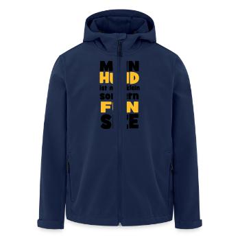 Hund - Recycelte Männer Softshell-Jacke von Stanley/Stella - Navy - Vorne - AI Model Male 185 light (185cm)