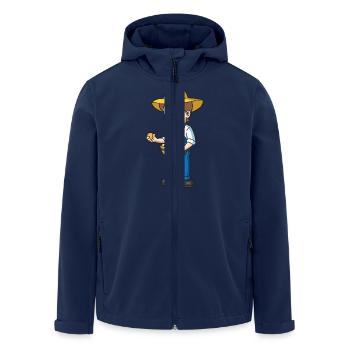 Farmers - Men’s Recycled Softshell Jacket by Stanley/Stella - navy - Front - AI Model Male 185 light (185cm)
