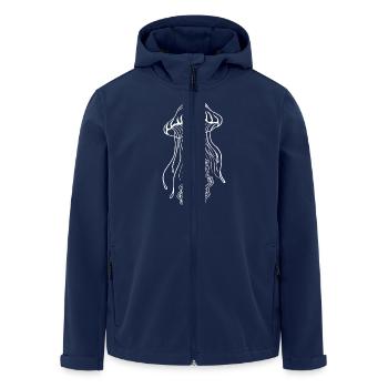 qualle-white - Recycelte Männer Softshell-Jacke von Stanley/Stella - Navy - Vorne - AI Model Male 185 light (185cm)